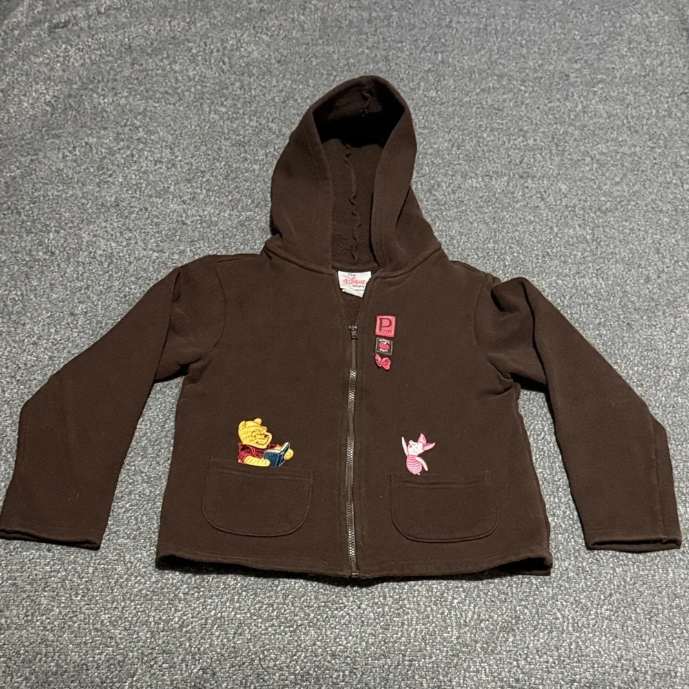 Disney Brown Kids Hoodie & Sweatpants Set with Winnie The Pooh and Piglet - Picture 3 of 11